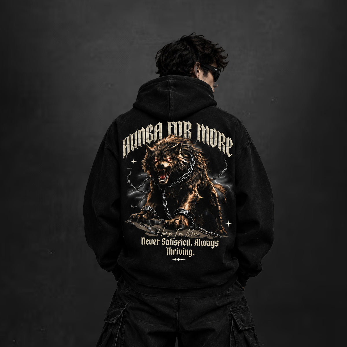 HUNGA FOR MORE™ Wolf Graphic Hoodie
